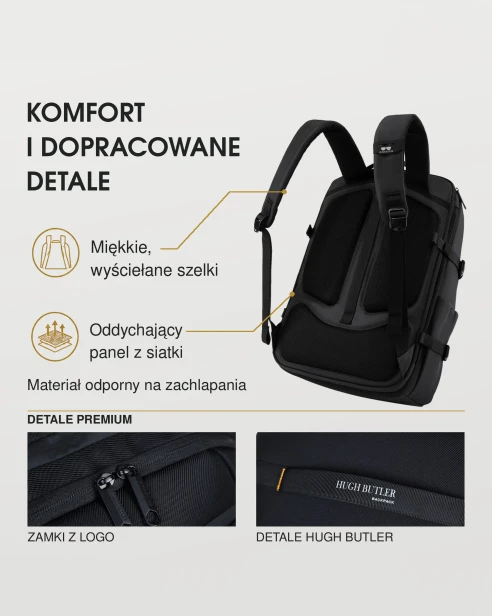 Plecak na laptopa 17,3" Oliver czarny infografika