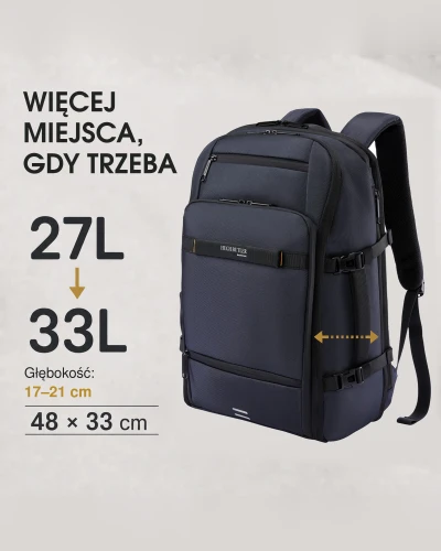 Plecak na laptopa 17,3" Oliver granatowy infografika