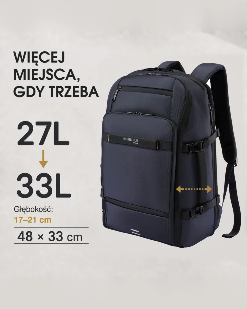 Plecak na laptopa 17,3" Oliver granatowy infografika